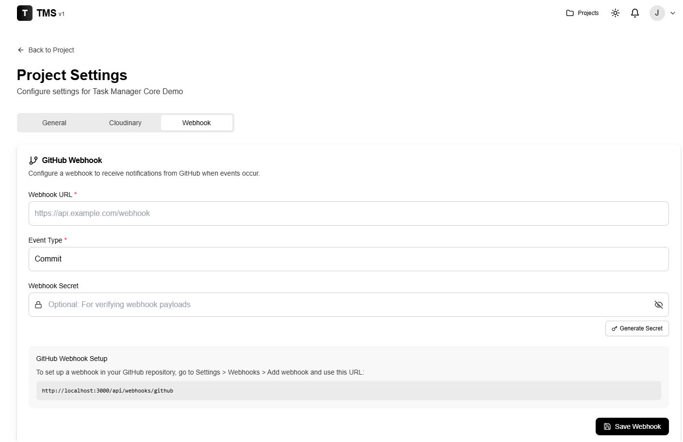 Webhook support